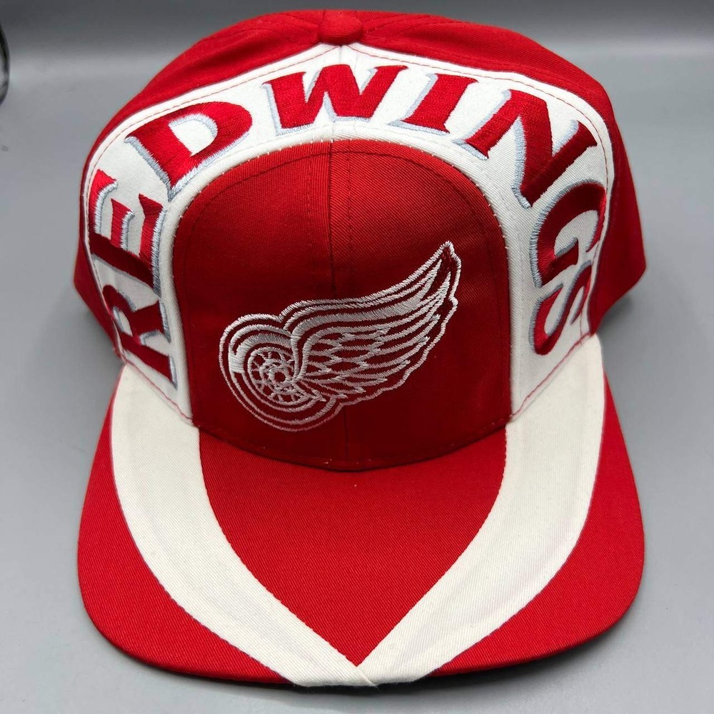 Vintage Detroit Red Wings Hat Men Red Twins Enterprise NHL‎ Snap Back Cap New